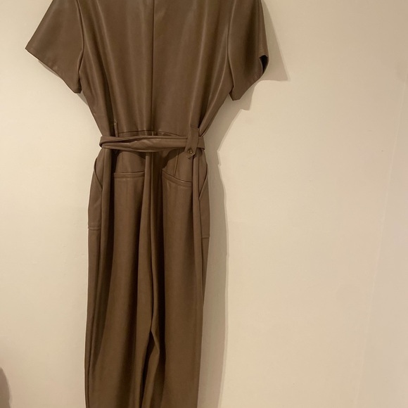 7 For All Mankind Vegan Leather Jumpsuit - Picture 4 of 5